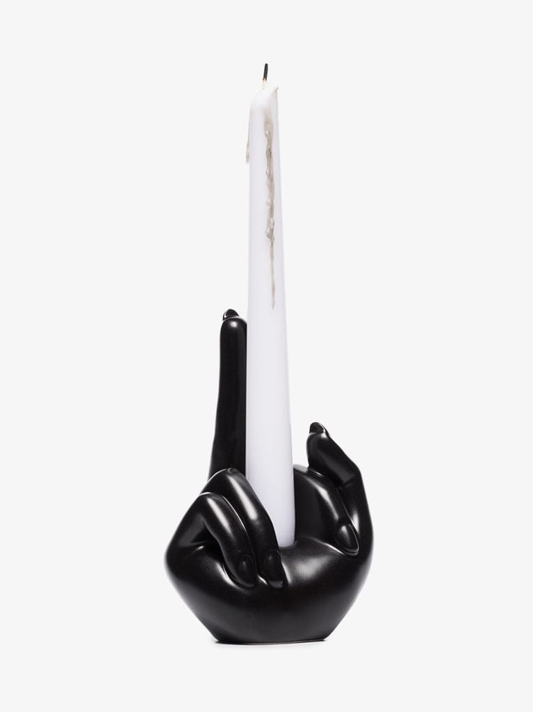 Black 2020 Earthenware Candlestick