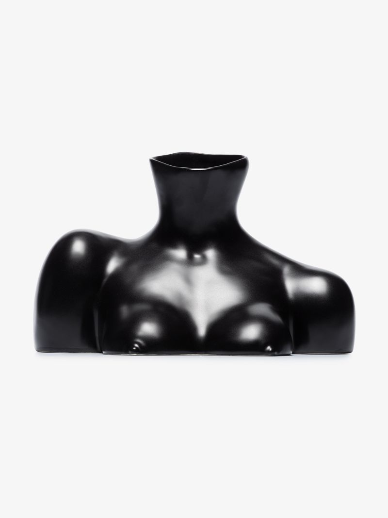 Black Breast Friend Earthenware Vase