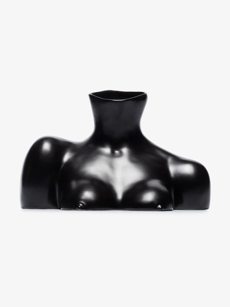 Black Breast Friend Earthenware Vase