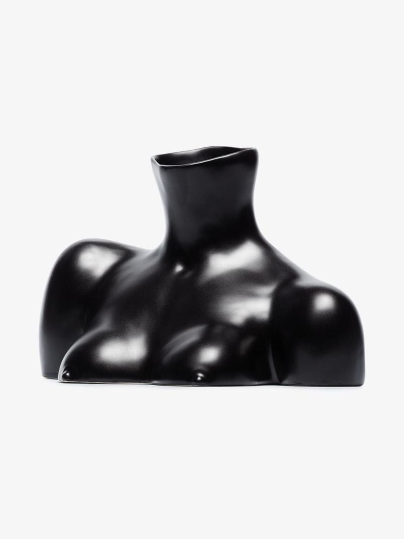 Black Breast Friend Earthenware Vase