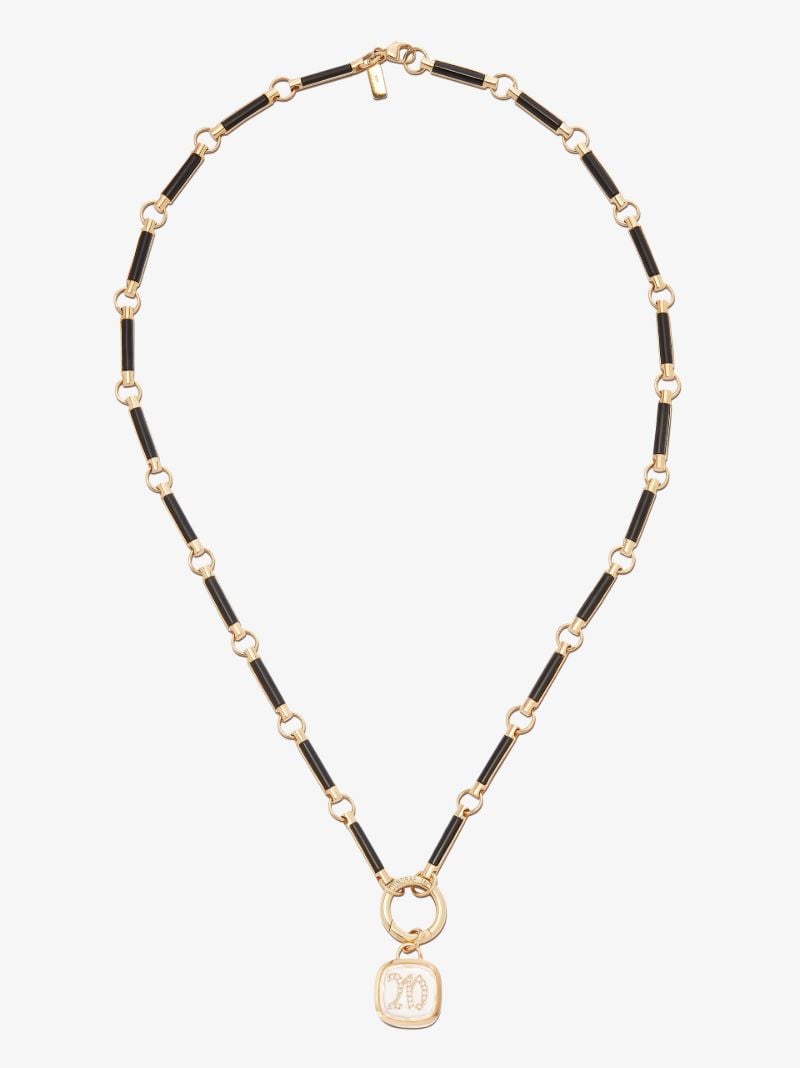 18k Yellow Gold M Initial Diamond Charm