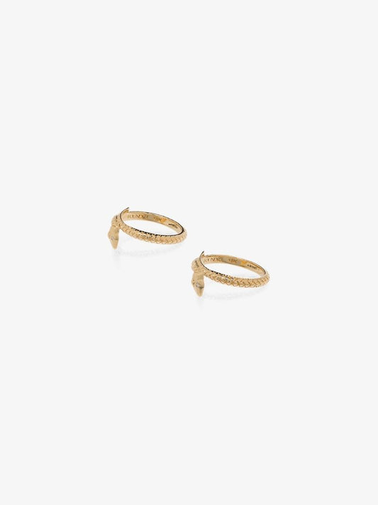18k Yellow Gold Snake Bookends Diamond Ring