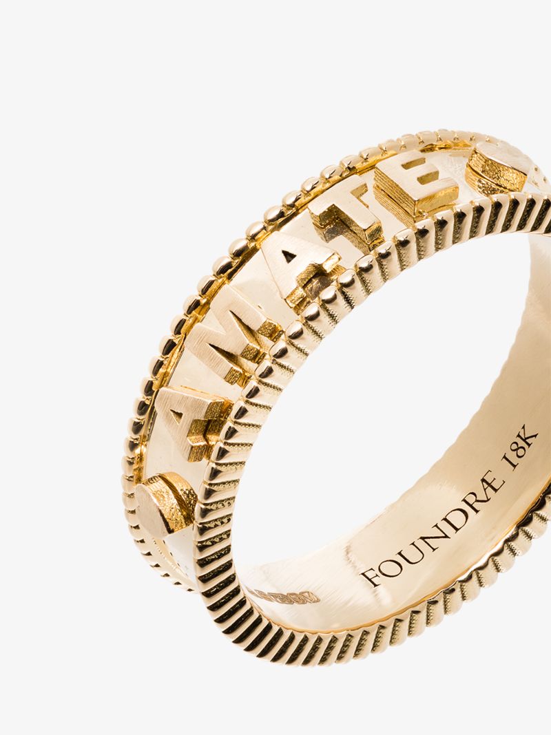 18k Yellow Gold Amate Ring