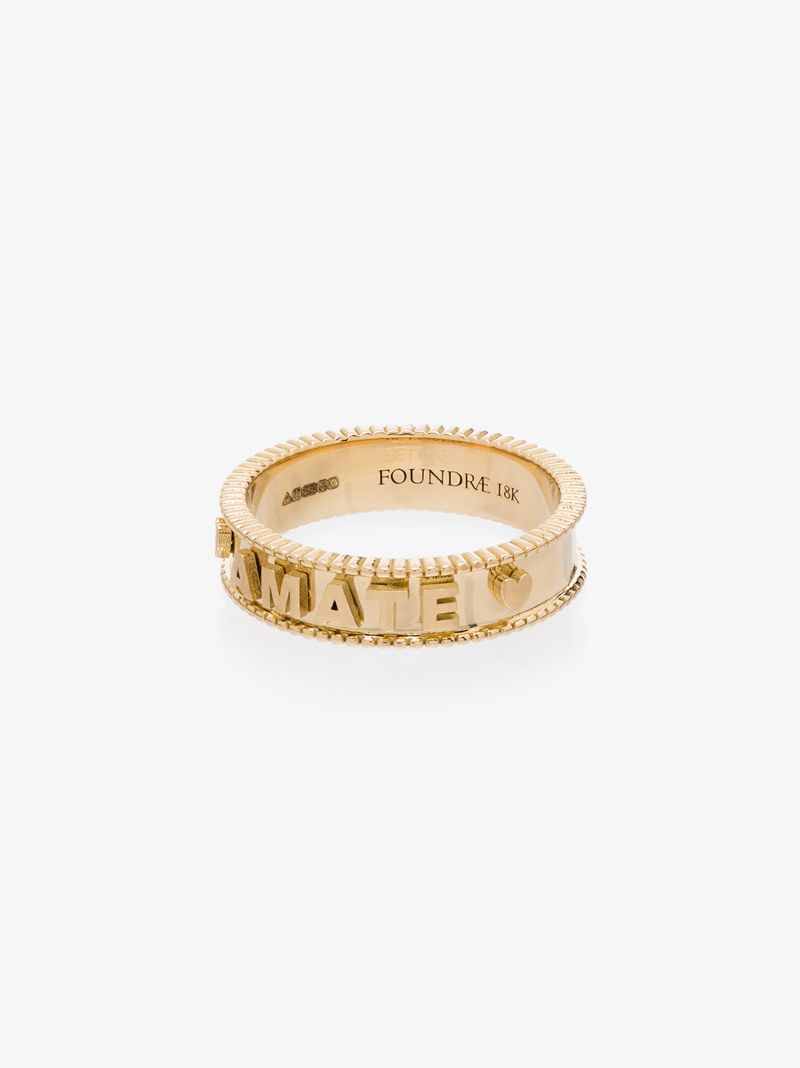 18k Yellow Gold Amate Ring