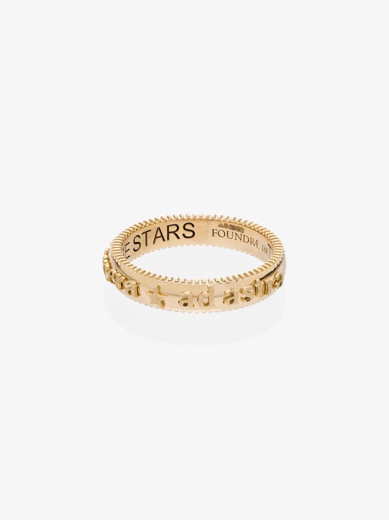 18k Yellow Gold Per Aspera Ad Astra Ring