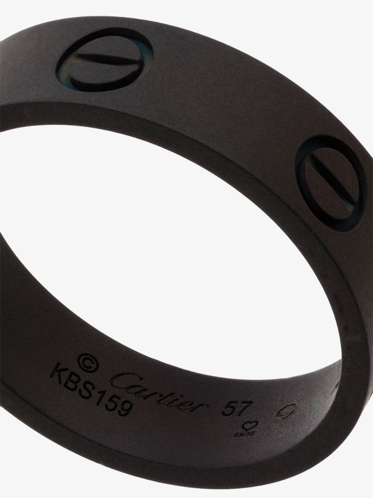 Customised Pre-owned 18k White Gold Cartier Love Ring