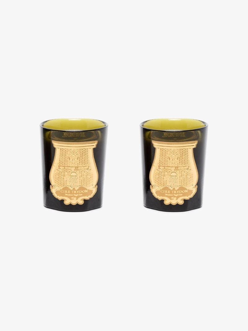 Green and White Imperial Duet Candle Set