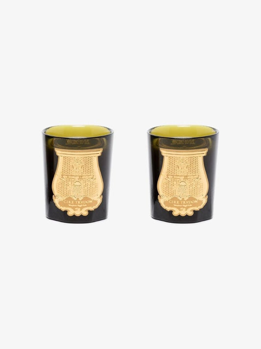 Green and White Imperial Duet Candle Set