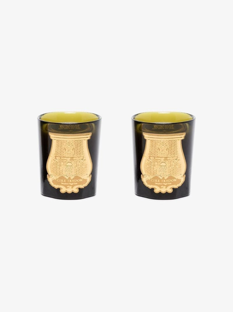 Green and White Imperial Duet Candle Set