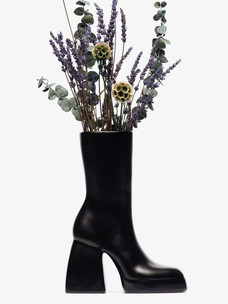 X Nodaleto Black Bulla Corta Earthenware Vase