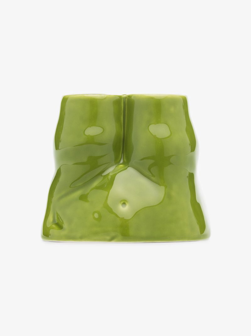 Green Double L'egg Earthenware Egg Cup
