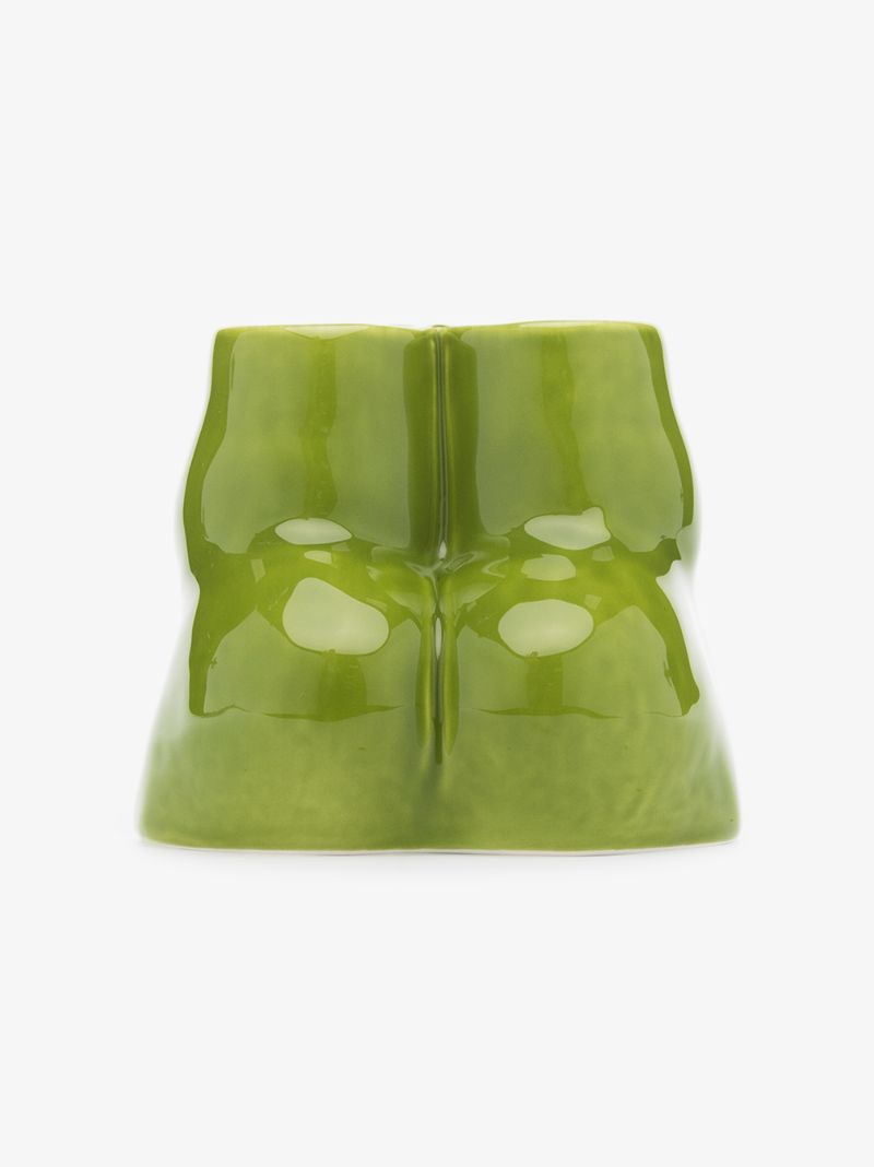 Green Double L'egg Earthenware Egg Cup
