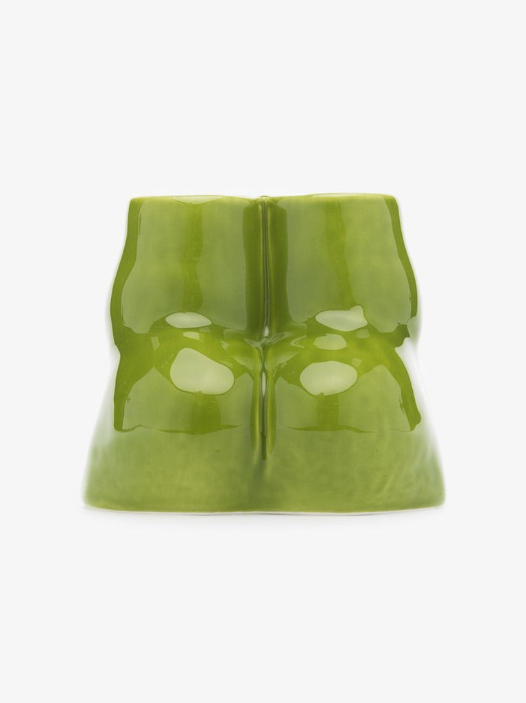 Green Double L'egg Earthenware Egg Cup