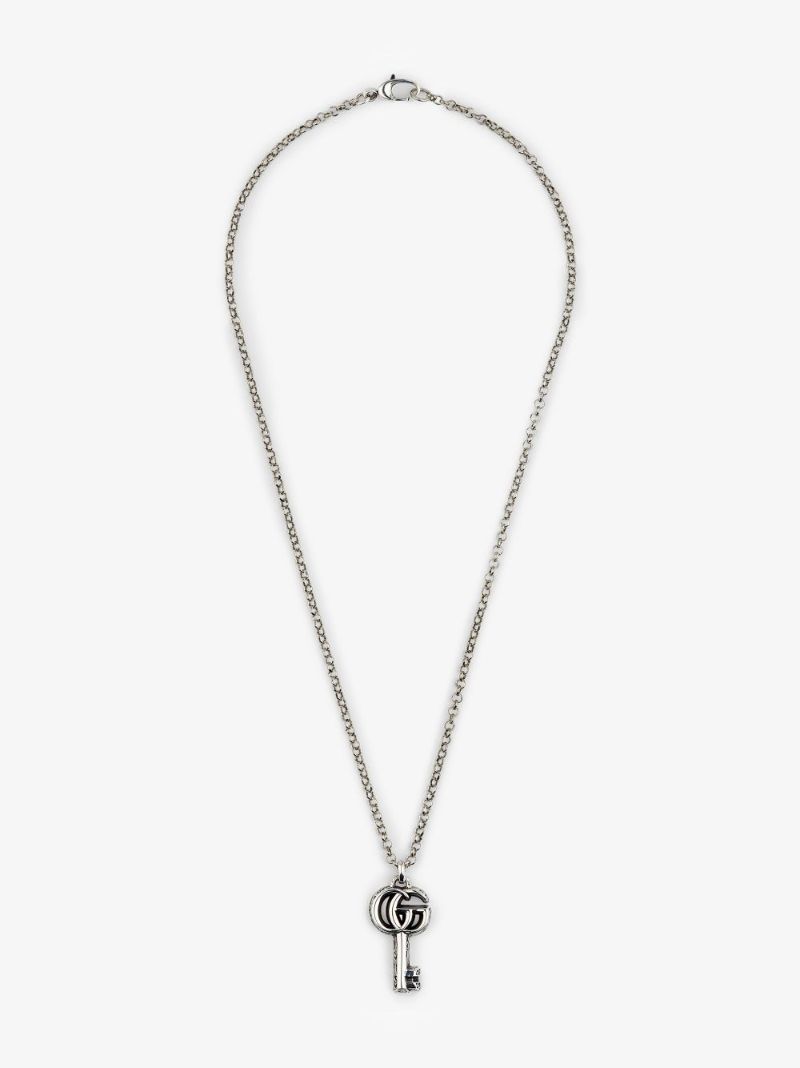 Sterling Silver Double G Key Chain Necklace