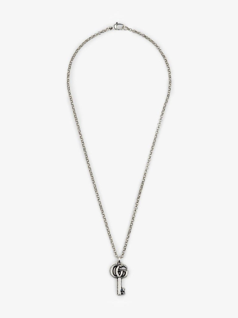 Sterling Silver Double G Key Chain Necklace