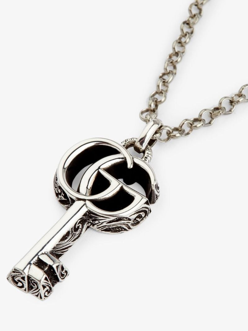 Sterling Silver Double G Key Chain Necklace
