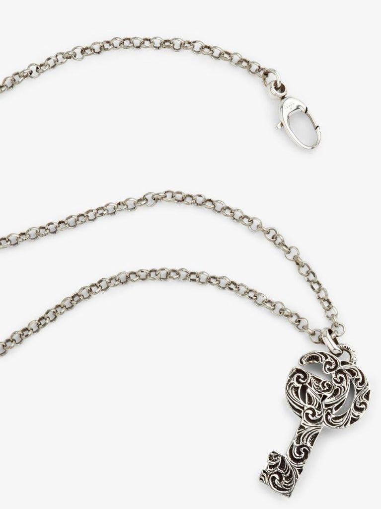Sterling Silver Double G Key Chain Necklace