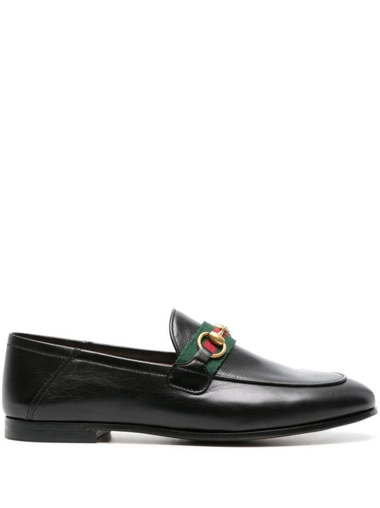 Black Horsebit Leather Loafers