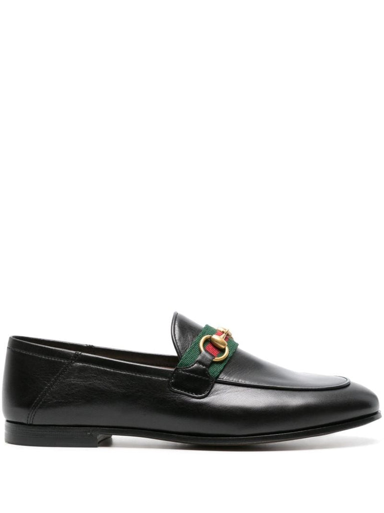 Black Horsebit Leather Loafers