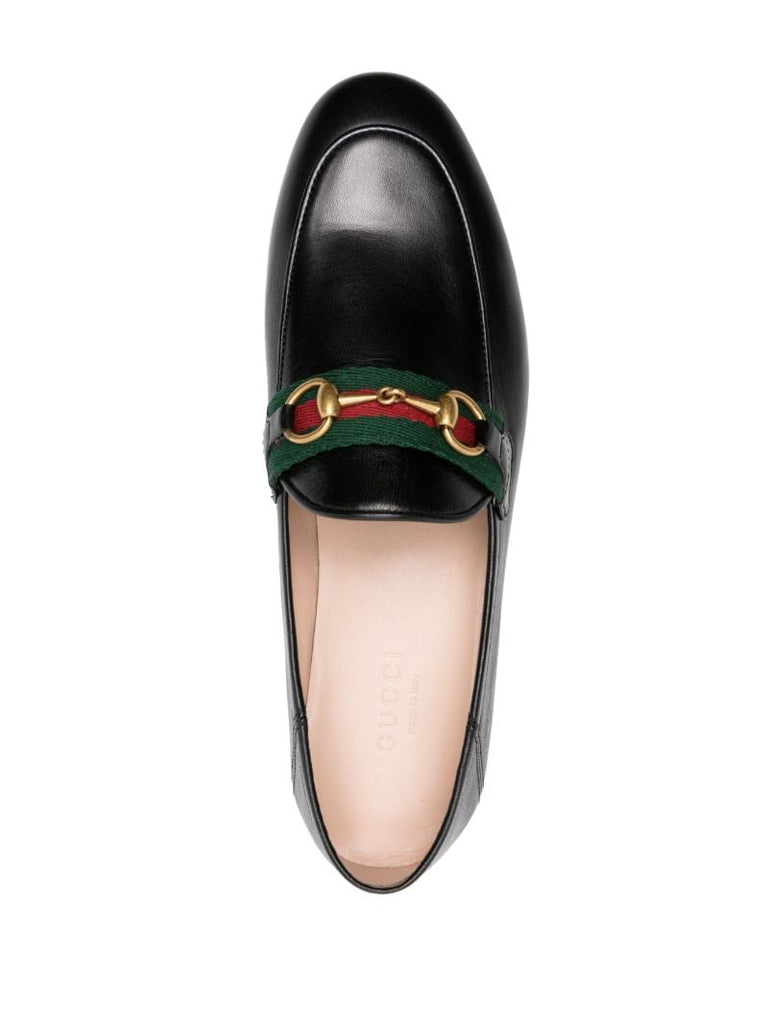 Black Horsebit Leather Loafers