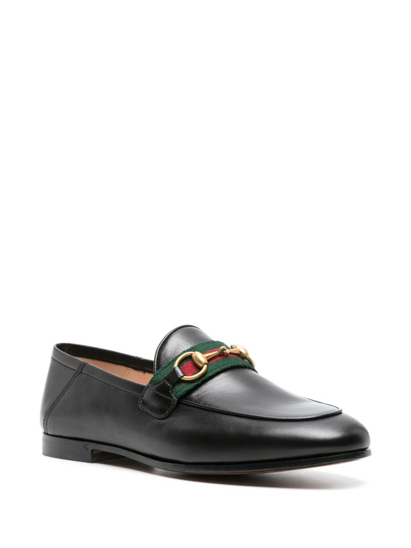 Black Horsebit Leather Loafers