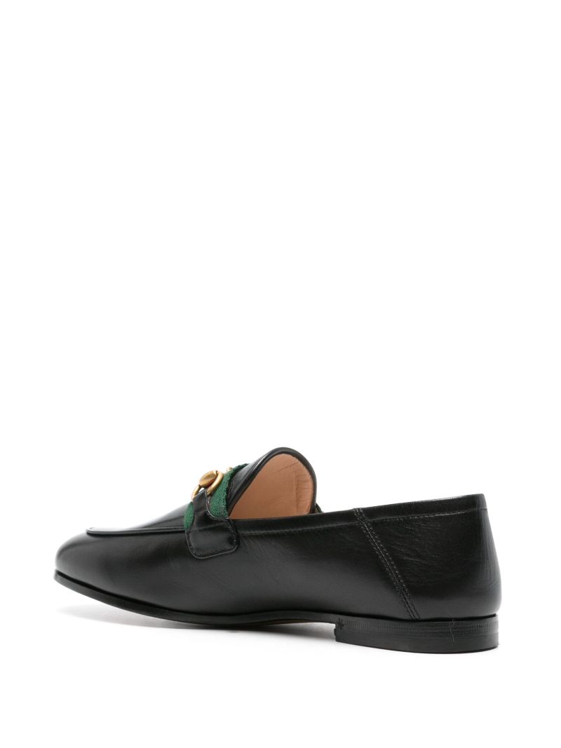 Black Horsebit Leather Loafers