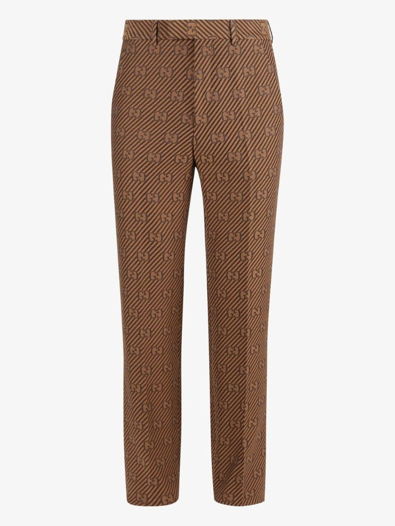 Gg Logo Print Trousers