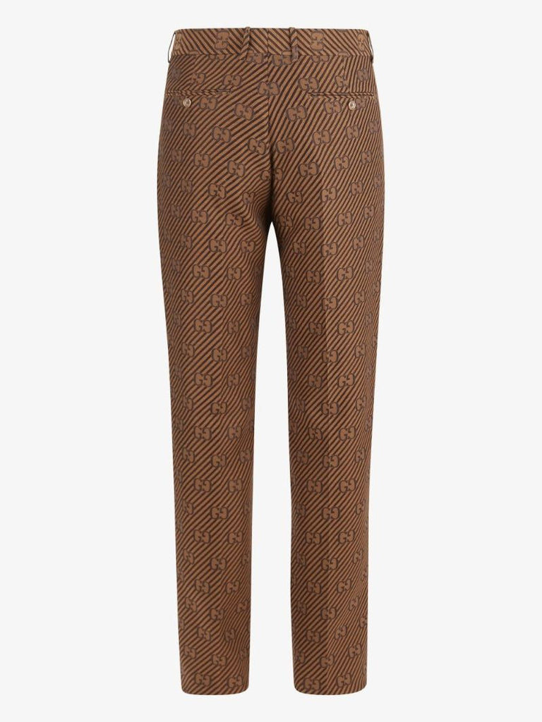 Gg Logo Print Trousers