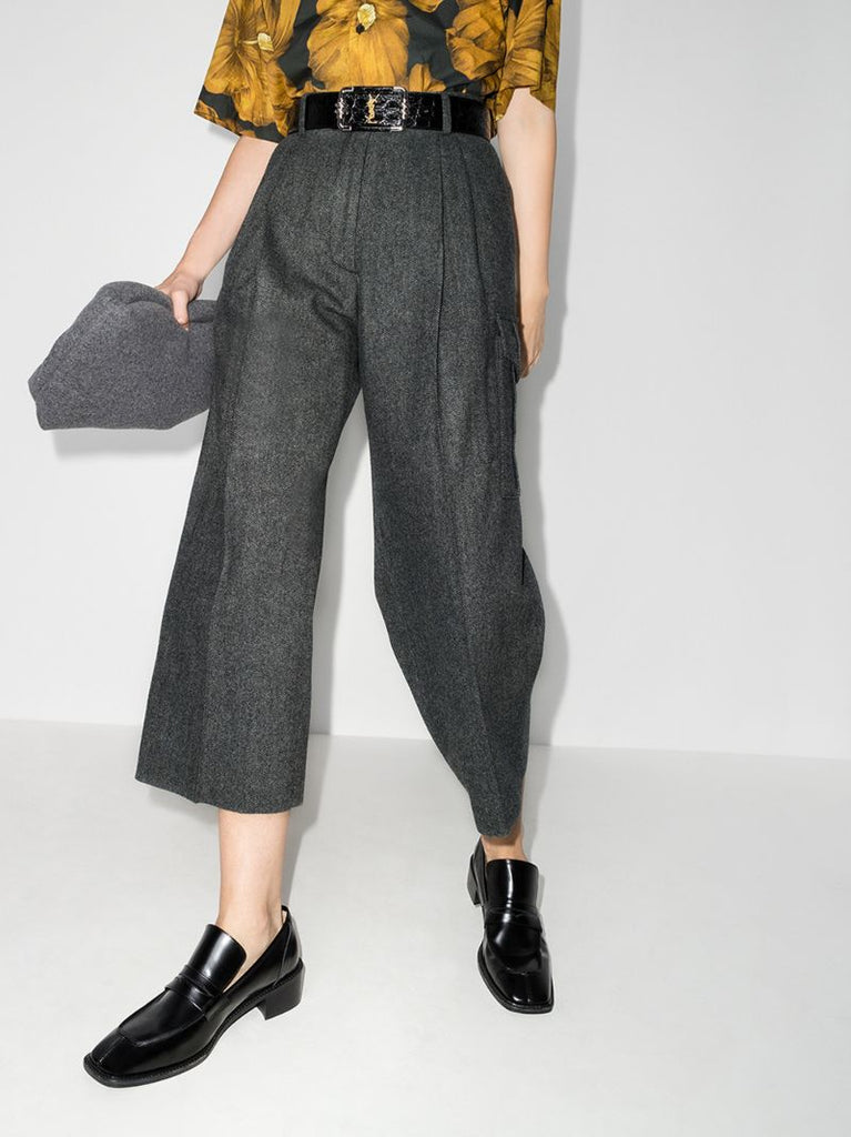 Partan Cropped Wool Trousers