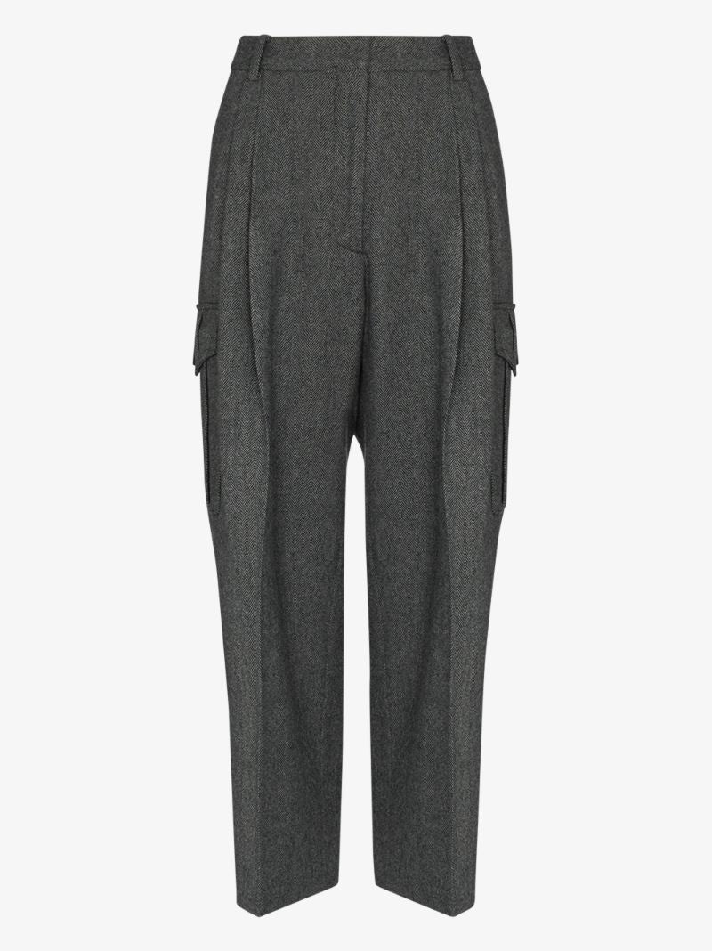 Partan Cropped Wool Trousers