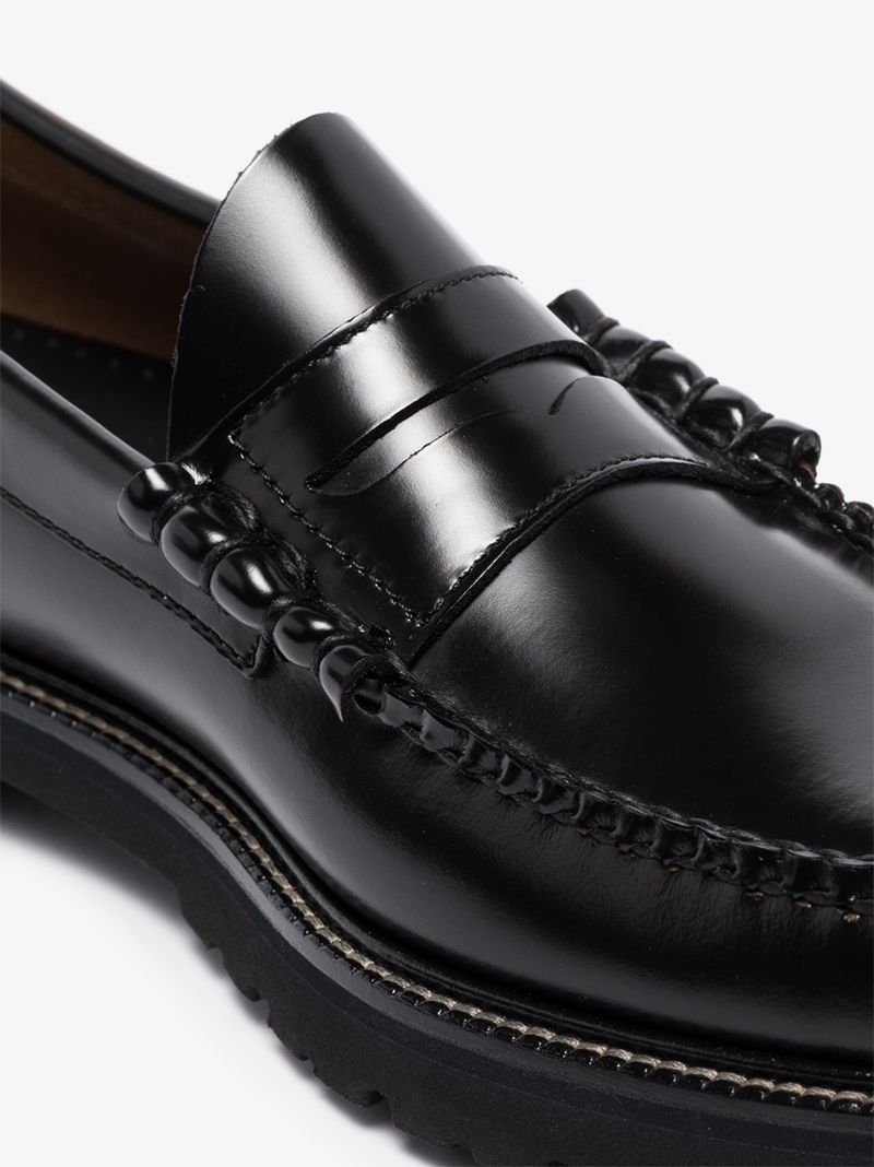Black Larson 90s Weejuns Leather Penny Loafers