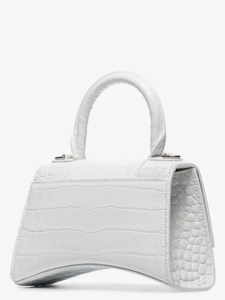 Hourglass Crocodile-effect Shoulder Bag
