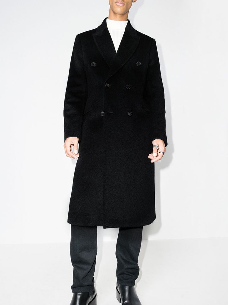 Whale Double-breasted Wool Coat