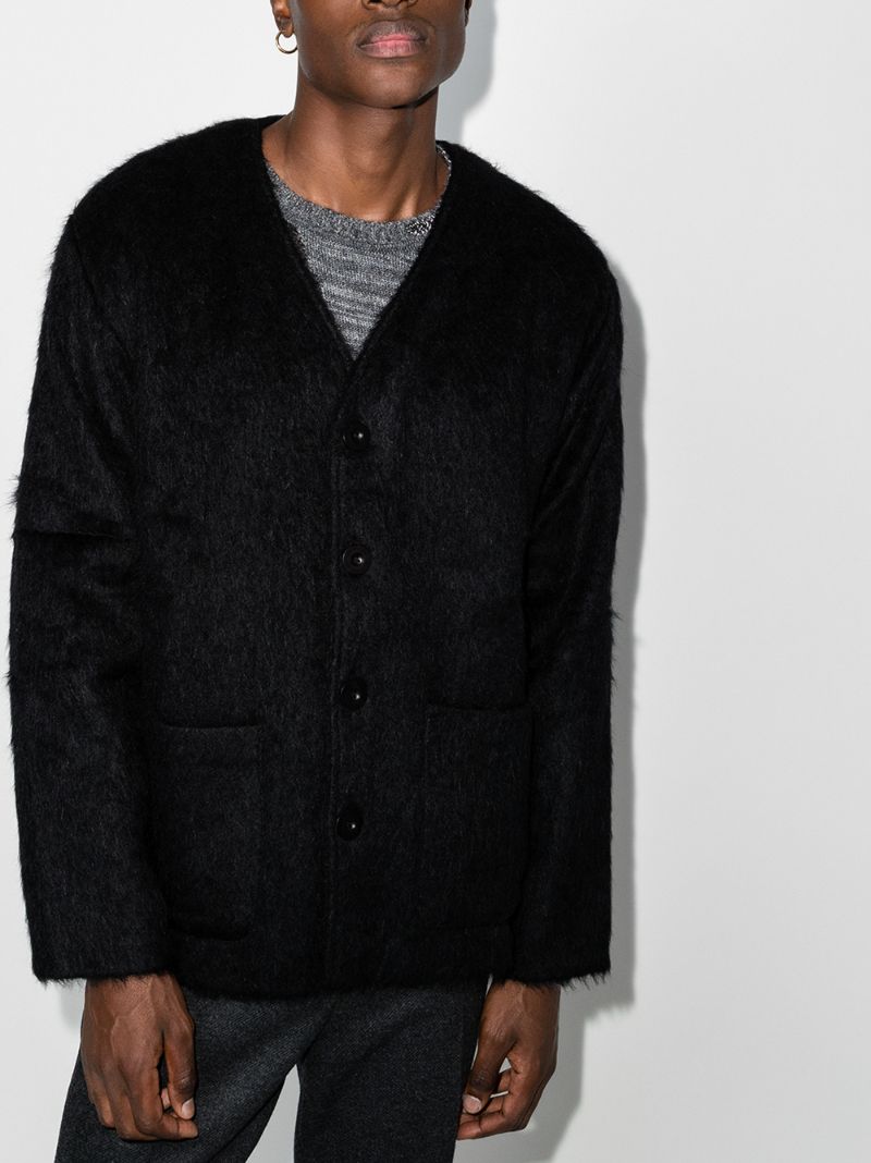Fluffy Button-up Cardigan