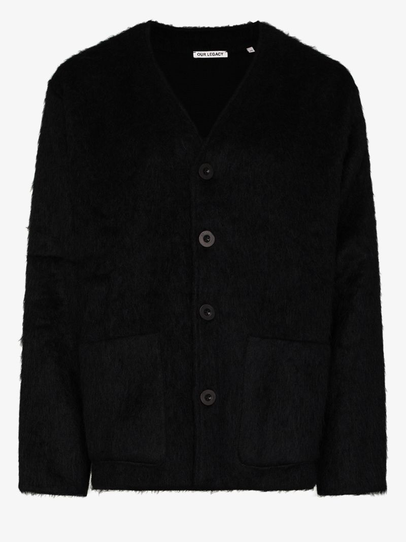 Fluffy Button-up Cardigan