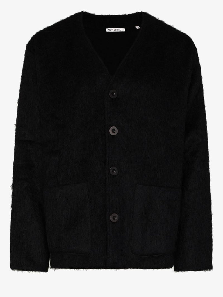 Fluffy Button-up Cardigan