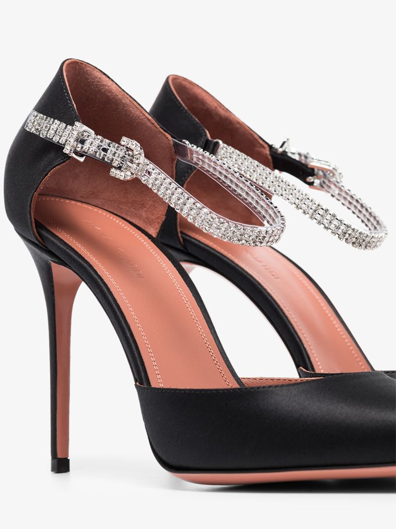 Black Ursina 105 Crystal Pumps