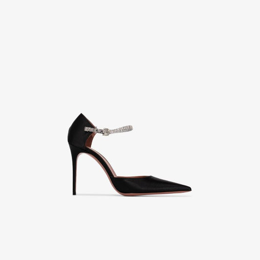 Black Ursina 105 Crystal Pumps