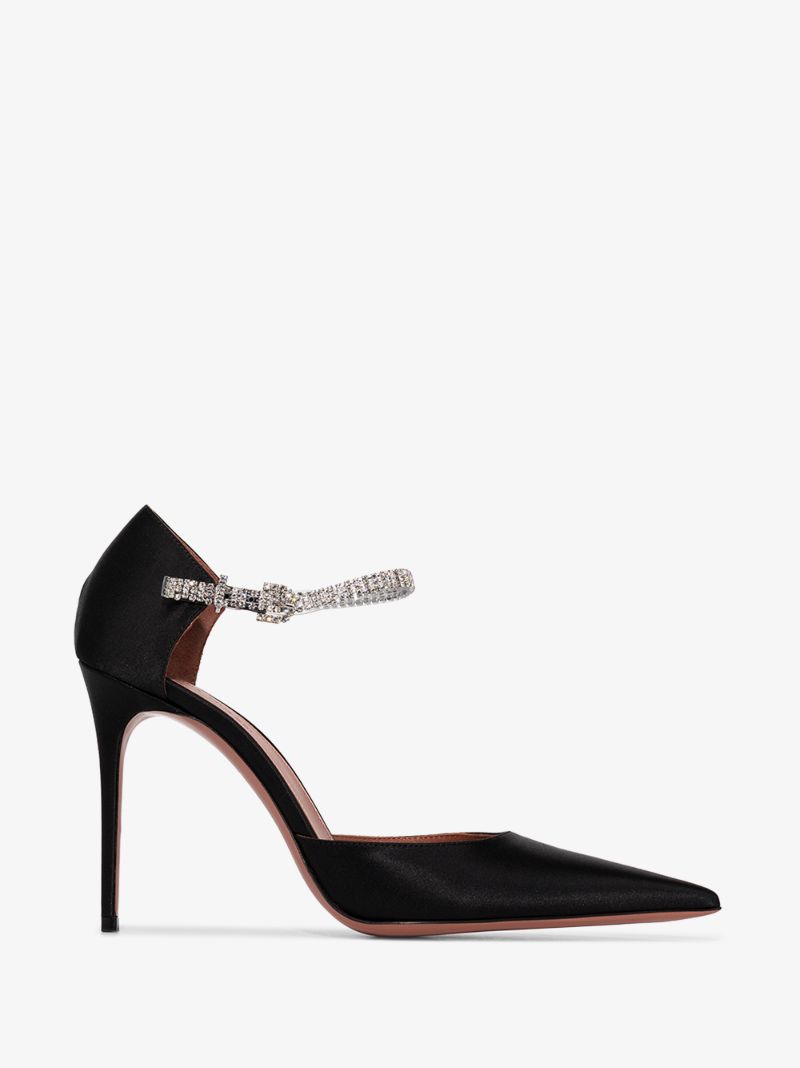 Black Ursina 105 Crystal Pumps