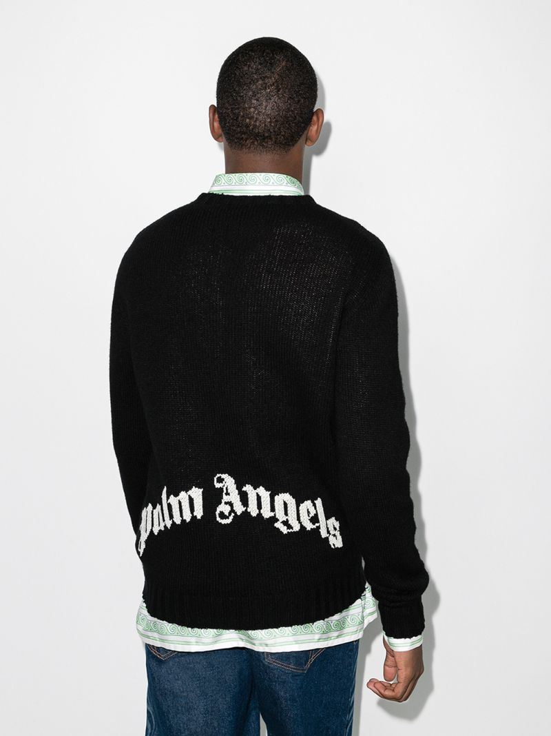 Back Logo Intarsia Sweater