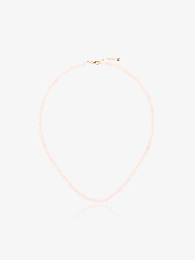 14k Rose Gold Beaded Quartz Necklace