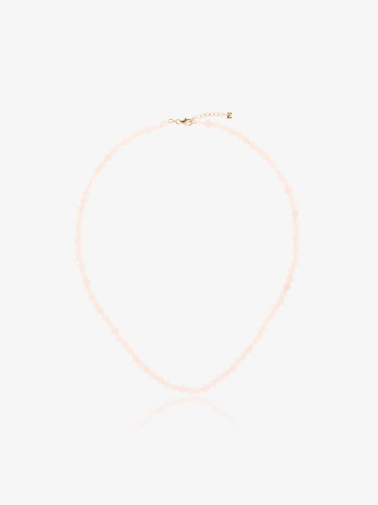 14k Rose Gold Beaded Quartz Necklace
