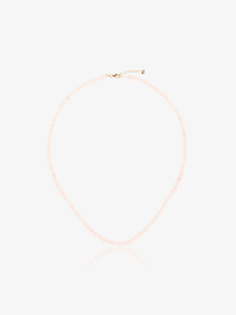 14k Rose Gold Beaded Quartz Necklace