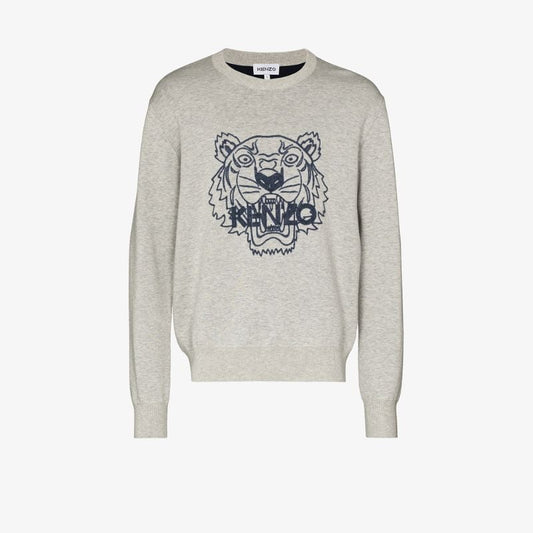 Tiger Logo Print Sweater