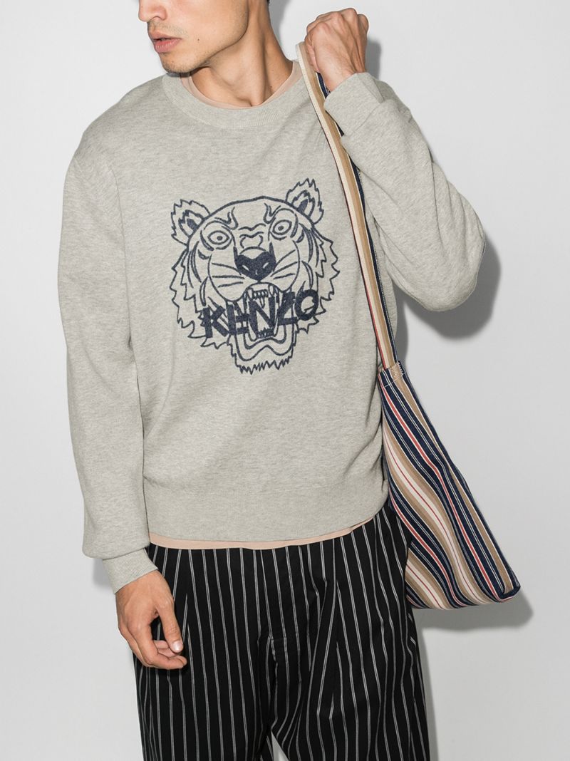Tiger Logo Print Sweater