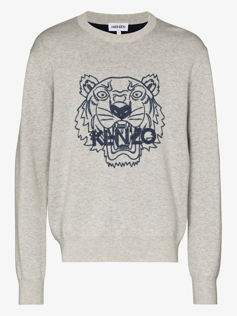 Tiger Logo Print Sweater