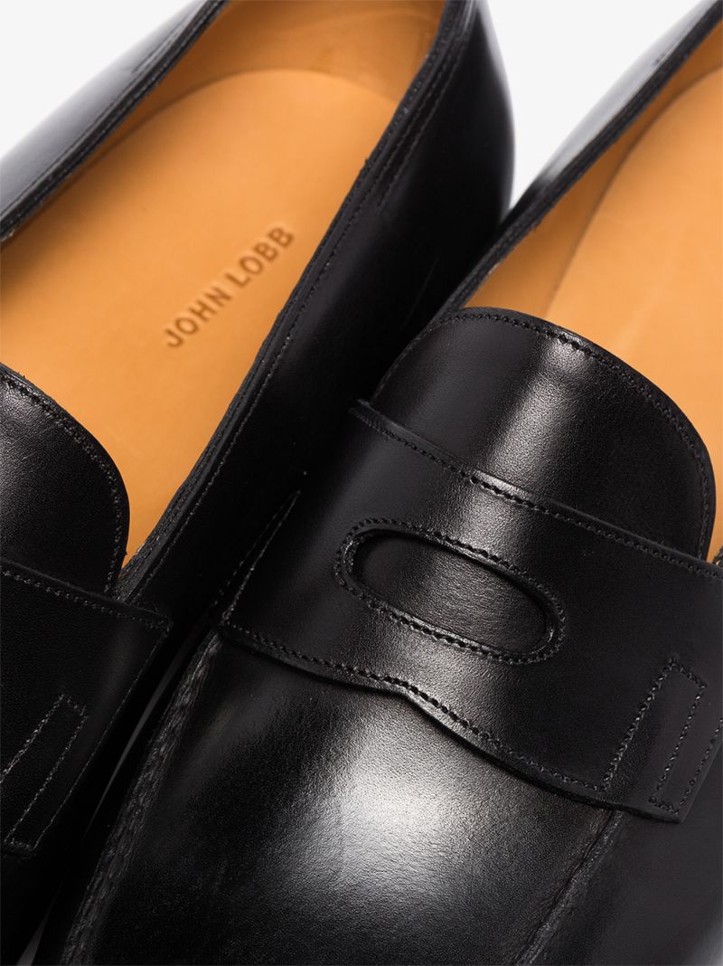 Black Lopez Leather Loafers