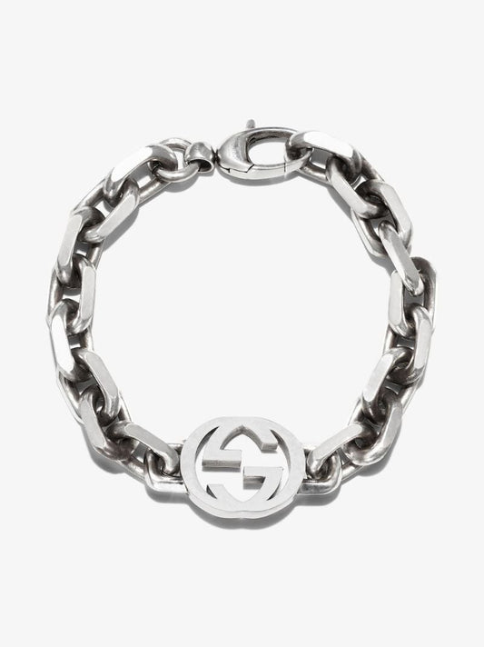 Sterling Silver Interlocking G Chain Bracelet