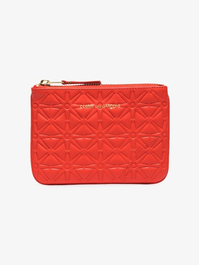 Orange Embossed Leather Wallet