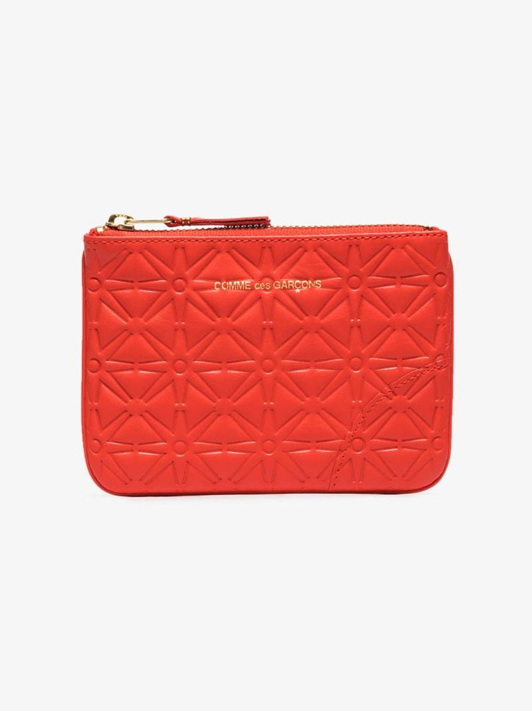 Orange Embossed Leather Wallet